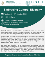Embracing Cultural Diversity Webinar for Primary Schools