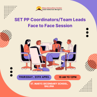 SET Coordinator (or SET Team Lead) - Meeting Invitation - Face to Face Session